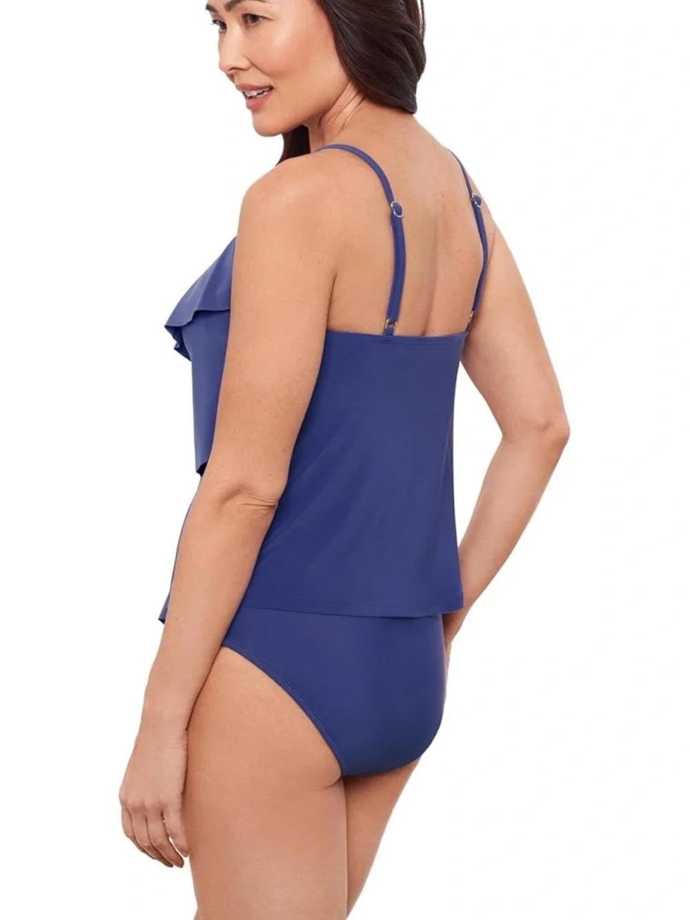 Triple Ruffle Tier Swim Tankini Top with Adjustable Strap 2X 1279/bb2-1
